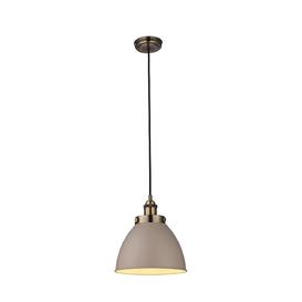 Endon 76328 Franklin 1 Light Ceiling Pendant In Satin Taupe - Dia: 235mm
