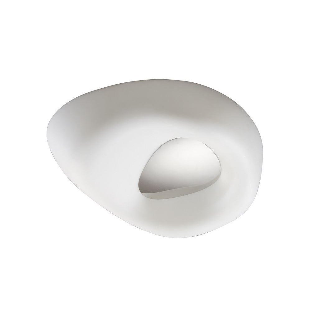 Mantra M1336 Huevo 4 Light Bathroom Flush Ceiling Light In Chrome And White