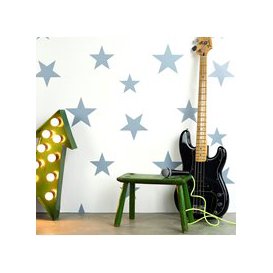 Kids Star Design Wallpaper in Stellar Blue & White