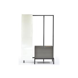 image-Soho Coat Rack with Mirror, Grey