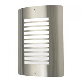 image-Sigma 1 Light Outdoor Slat Wall Lantern - Stainless Steel