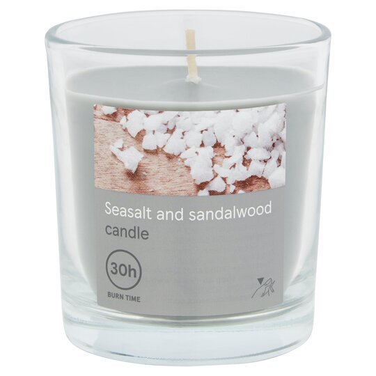 Tesco Seasalt And Sandalwood Filled Candle