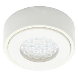 image-Wakefield Kitchen 1.5 Watt LED Circular Cabinet Light with Frosted Shade - White