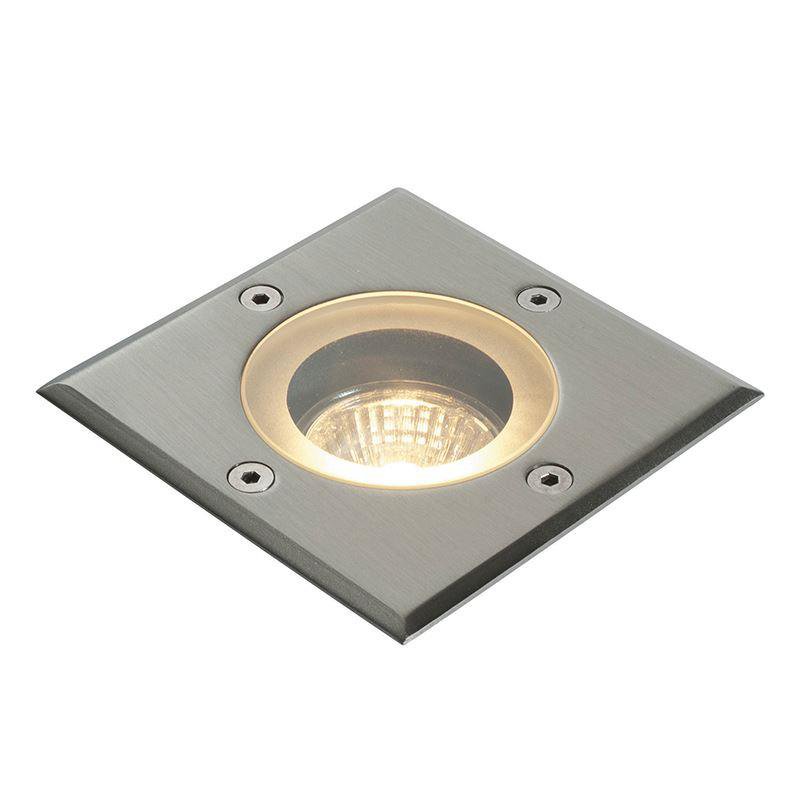 Saxby GH88042V Pillar Outdoor Square Ground Recessed Light in Polished Stainless Steel