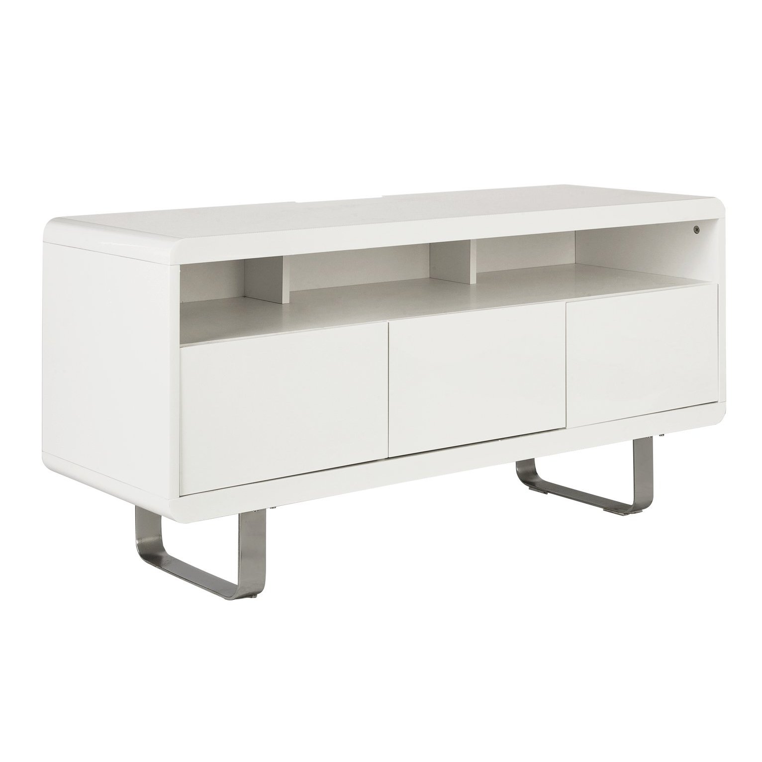 Habitat Sleigh TV Unit White Gloss by Argos