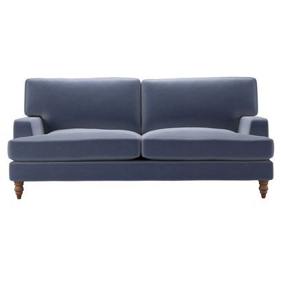 Isla 3 Seat Sofa in Sapphire Smart Velvet - sofa.com