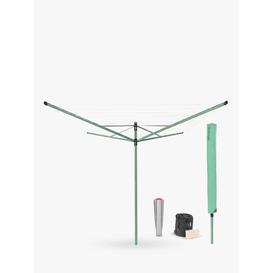 Brabantia Lift-O-Matic Rotary Clothes Outdoor Airer Washing Line with Ground Spike, Cover, Peg Bag and Pegs, 50m