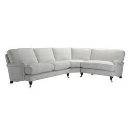 Bluebell Asym. Crn: LHF 2.5 Seat w RHF Loveseat in Barley Slubby Cotton - sofa.com