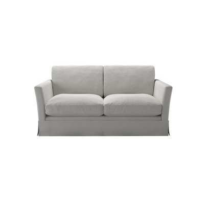 Otto 2 Seat Sofa in Alabaster Brushed Linen Cotton - sofa.com