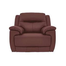 Touch BV Leather Manual Recliner Armchair - BV Deep Red