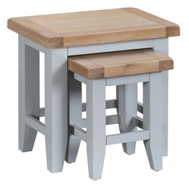 Willow Oak and Grey Nest of 2 Tables
