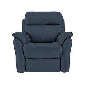 Relax Station Revive BV Leather Manual Recliner Armchair - BV Ocean Blue