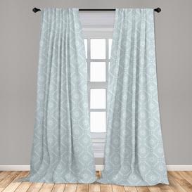 image-Agretha Abstract Geometry Slot Top Room Darkening Curtains