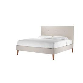 Avery 130cm Super King Bed in Taupe Brushed Linen Cotton - sofa.com