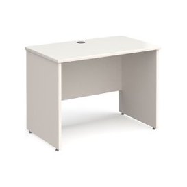 All White Panel End Narrow Rectangular Desk, 100wx60dx73h (cm)