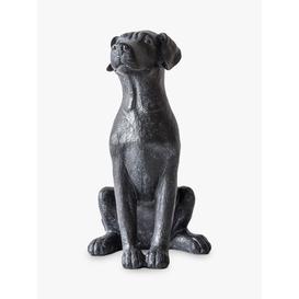 image-John Lewis & Partners Sitting Dog Garden Sculpture, H22cm, Grey