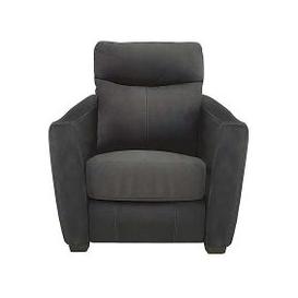 Compact Collection Midi Fabric Power Recliner Armchair - Grey