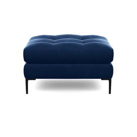 image-Heal's Eton Footstool Smart Velvet Pacific Brass - Heal's UK Furniture