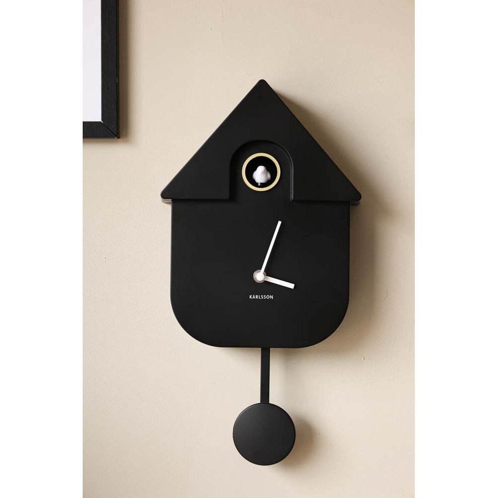 Modern Black Cuckoo Wall Clock