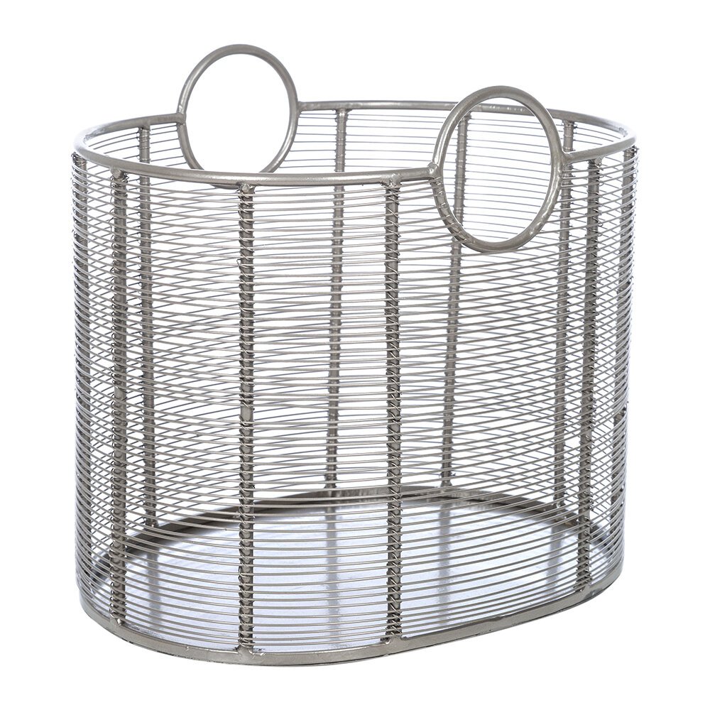 Retreat - Cage Log Basket - Nickel