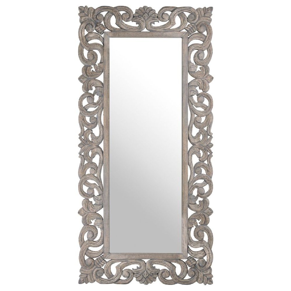 Hill Interiors Colonial Grey Painted Wall Mirror - 91cm x 182cm