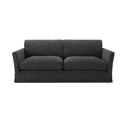 Otto 3 Seat Sofa in Charcoal Brushed Linen Cotton - sofa.com