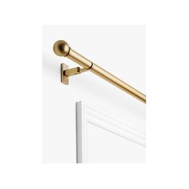 John Lewis Made to Measure Revolution Eyelet Curtain Pole with Ball Finials, Wall / Ceiling Fix, Dia.30mm
