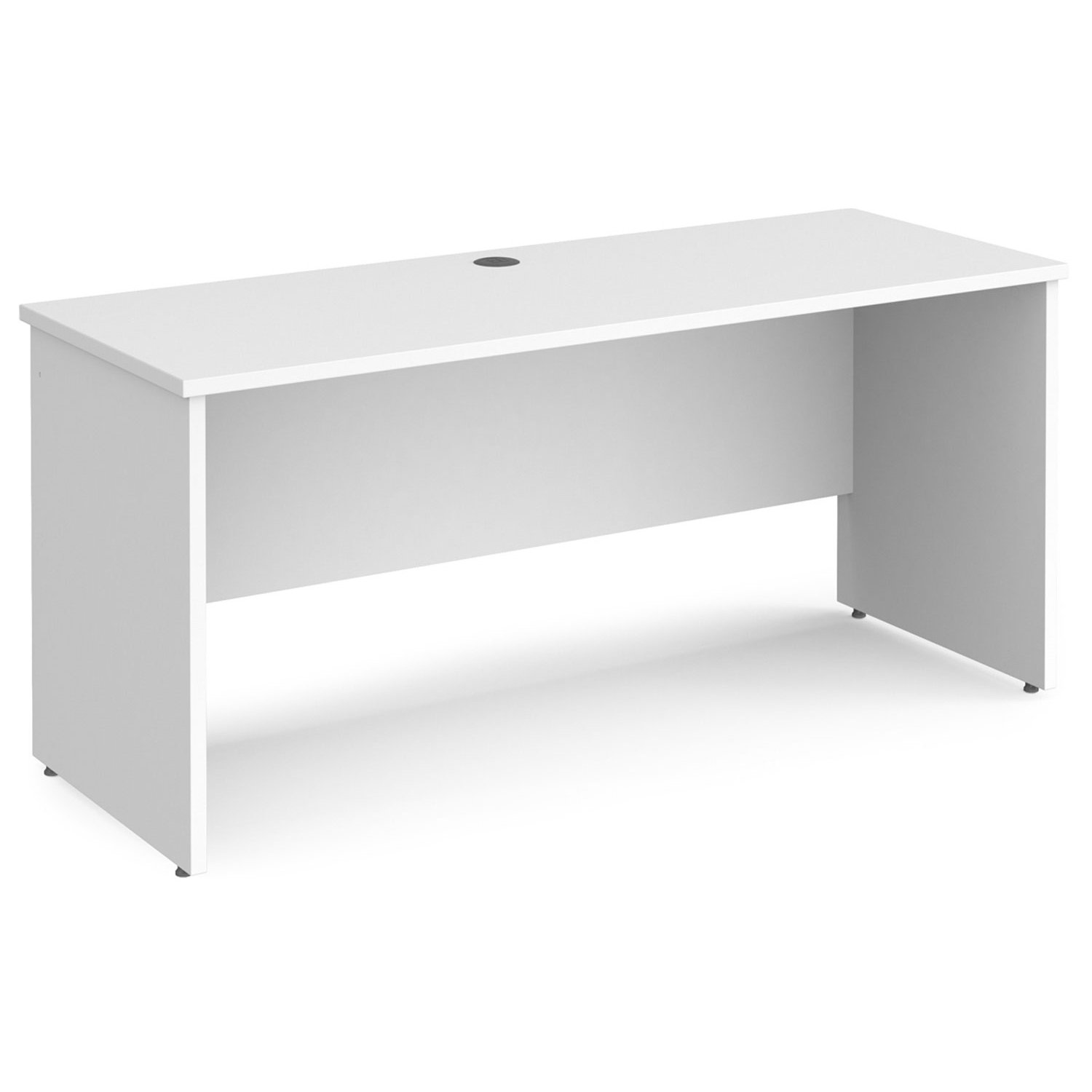 All White Premium Panel End Narrow Rectangular Desk, 160wx60dx73h (cm)