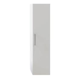 Pyxis Gloss & Matt White Tall Wall-Mounted Non-Mirrored Bathroom Cabinet (W)275mm (H)1120mm