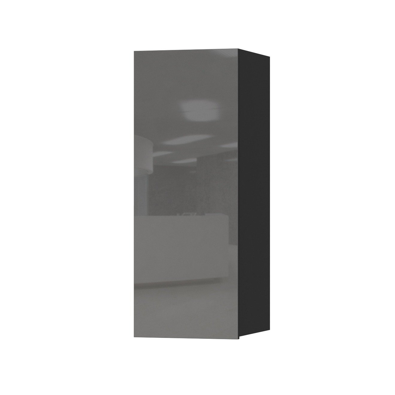 Helio 08 Wall Cabinet - Grey Glass 35cm