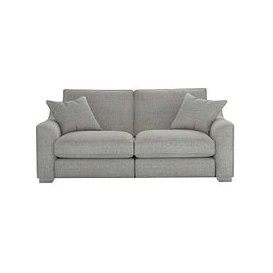The Lounge Co. - Isobel 3 Seater Fabric Fibre Fill Sofa with Chrome Feet - Chinchilla Paw