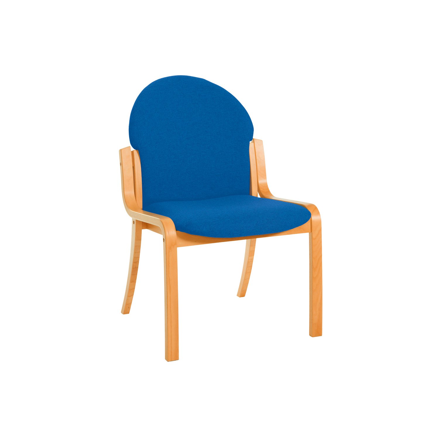 Braxton Wood Framed Reception Side Chair, Charcoal