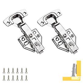 image-2Pcs Soft Close Kitchen Hinge, Cabinet Hydraulic Hinges Quiet Processing to Buffer Cupboard Door Connection Noise (2PCS) - Brand New