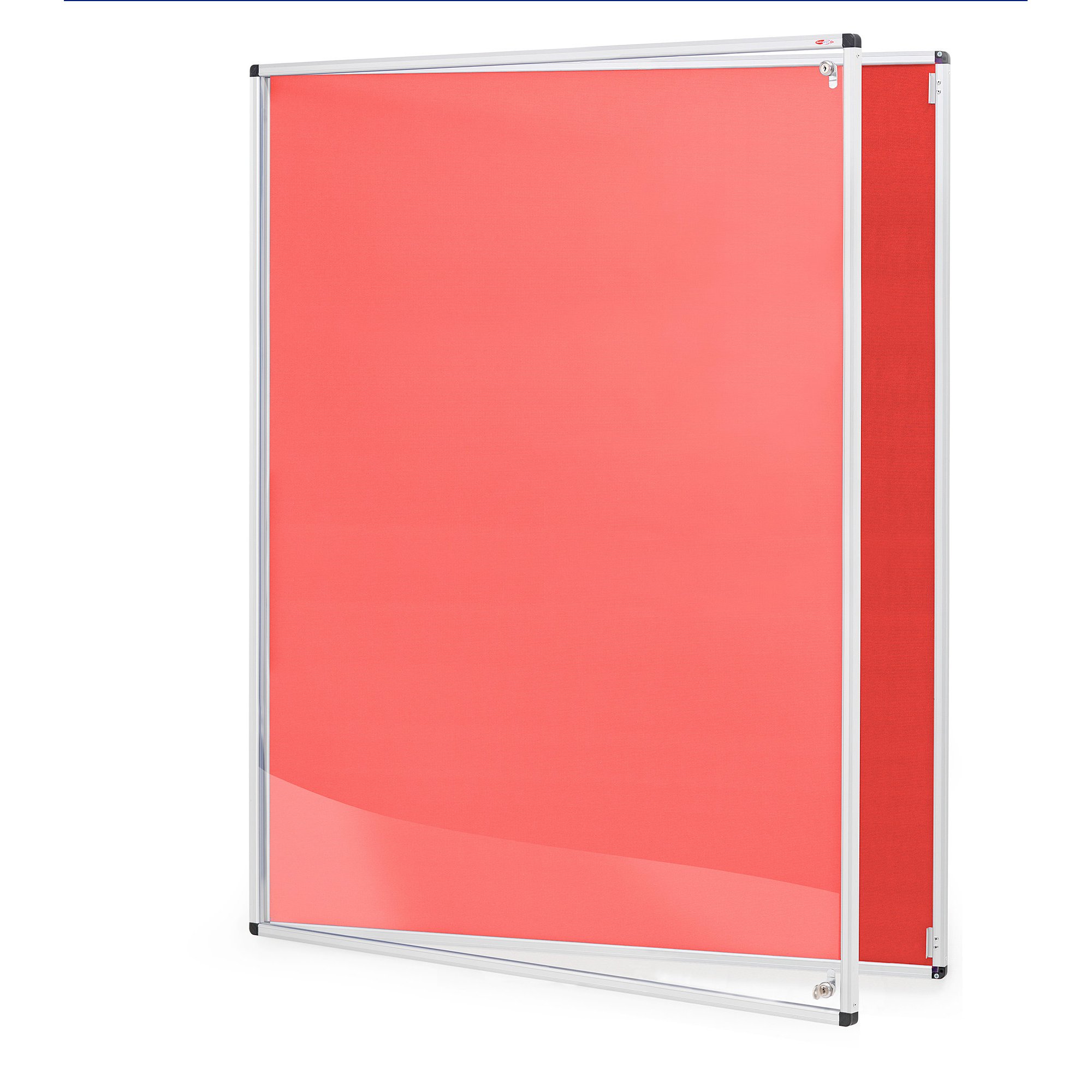 Tamperproof noticeboard, 900x1200 mm, red