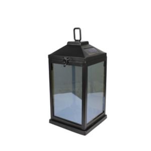 Black Solar-Powered Led Outdoor Lantern
