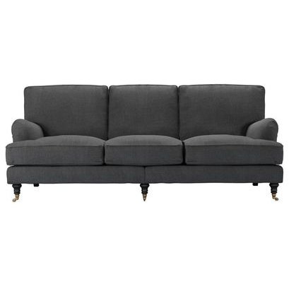 Bluebell 4 Seat Sofa in Charcoal Brushed Linen Cotton - sofa.com