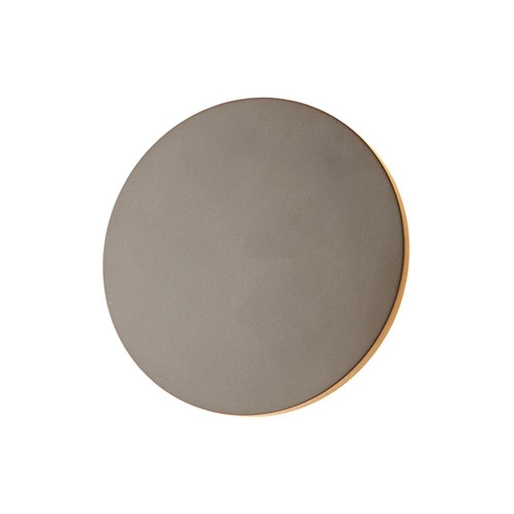 1 Light Round LED Wall Light In Grey Concrete - Dia: 250mm