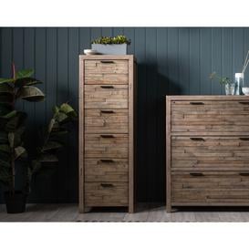 image-Yosemite Reclaimed Wood 6 Drawer Tall Chest of Drawers