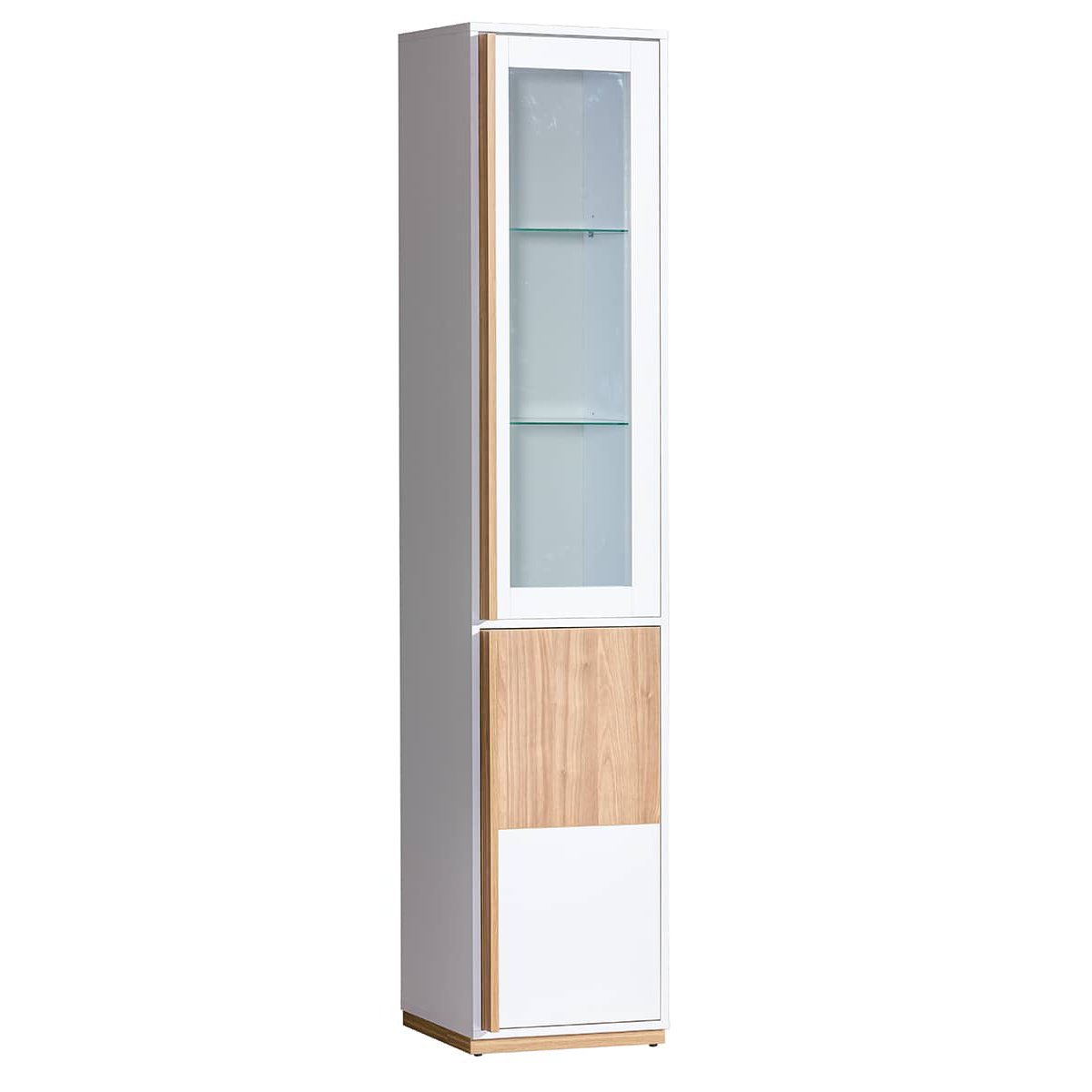 Evado E3 Tall Display Cabinet - White Matt 41cm