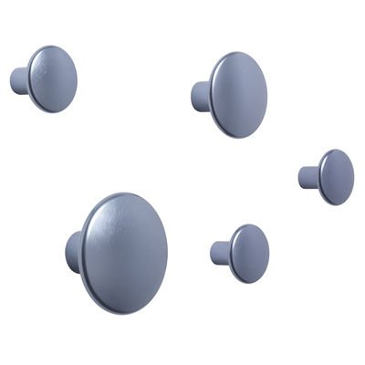 The Dots Métal Hook - / Set of 5 by Muuto Blue