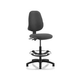 Lunar 2 Lever Draughtsman Chair (No Arms), Charcoal