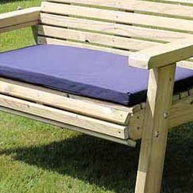 Blue Garden 2 Seat Bench Cushion For Timber Croft Benches