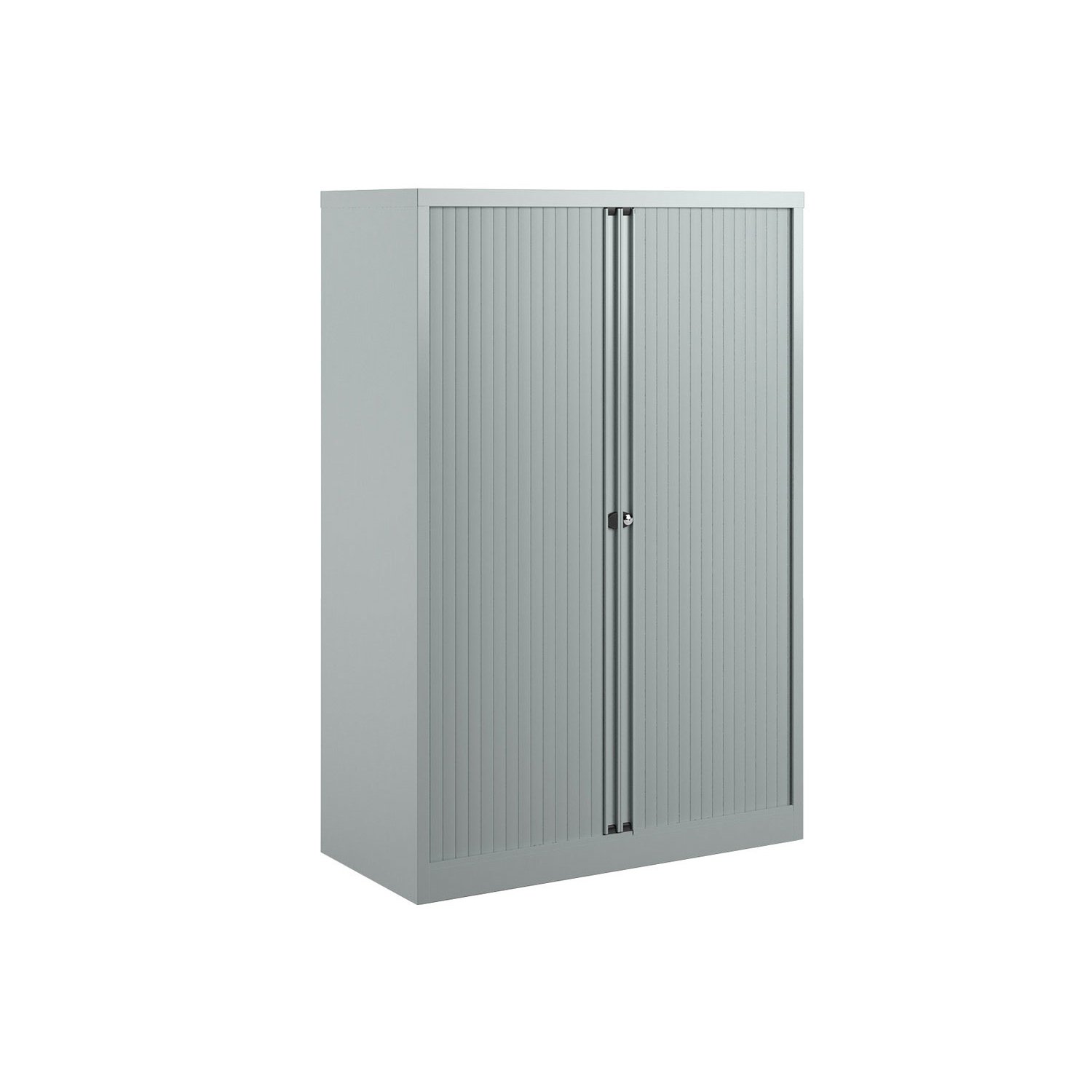Bisley Economy Tambour Cupboard, 100wx47dx159h (cm), Silver