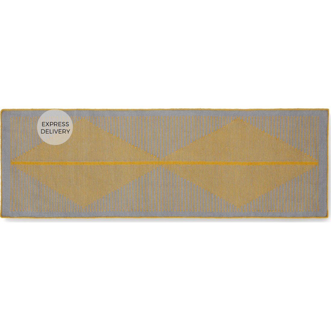 Camden Wool Runner 66 x 200cm, Grey and Mustard