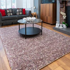 Rich Purple Mottled Shaggy Living Room Rug - Murano - 60cm x 110cm