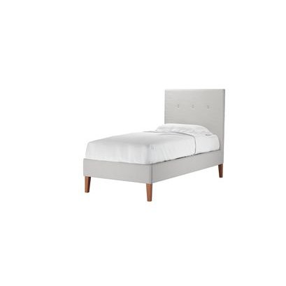 Avery 130cm Single Bed in Alabaster Brushed Linen Cotton - sofa.com