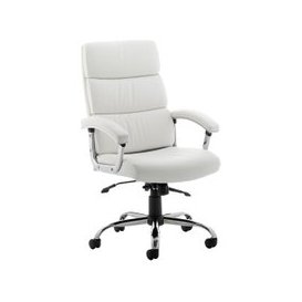 Crave High Back White Bonded Leather Executive Chair, White