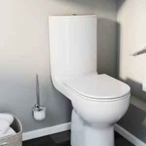 GoodHome Koros White Toilet Brush & Holder