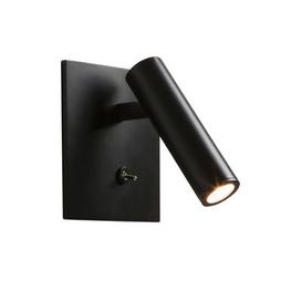 Enna Square LED Wall light - / Adjustable small reading lamp - Switch by Astro Lighting Black