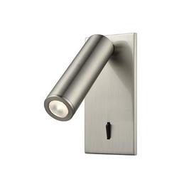 W071 Adjustable Surface Mounted LED Wall Reading Light In Satin Nickel
